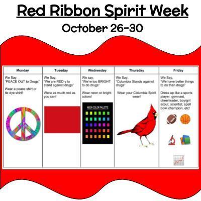 Red Ribbon Spirit Week Schedule