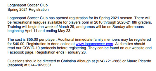 Logansport Soccer Club