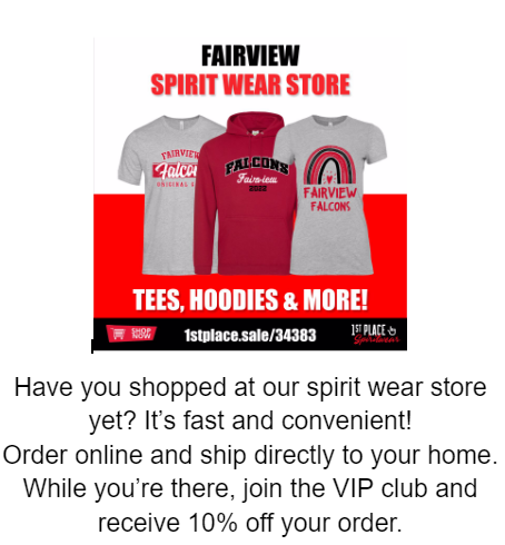 Visit Our Fairview Spirit Wear Shirt 